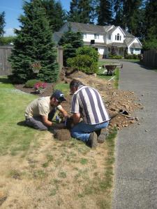 Granite bay sprinkler repair technicians install a system